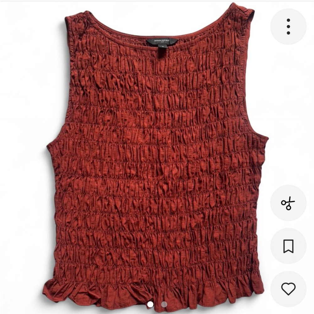 Banana Republic red ruched tank top (size small)